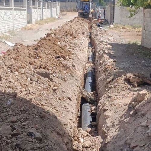 site kanalizasyon tamiri çalışması